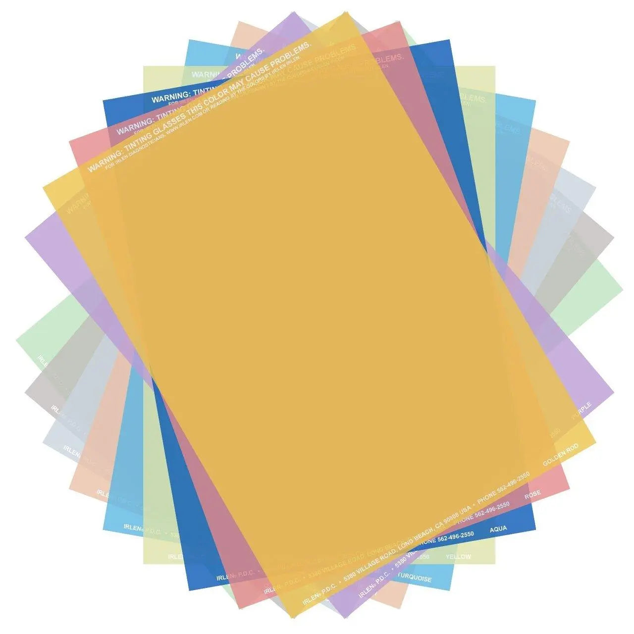 Irlen Institute Colour Overlay 9″ x 12″ Genuine Overlays in 10 colours ...