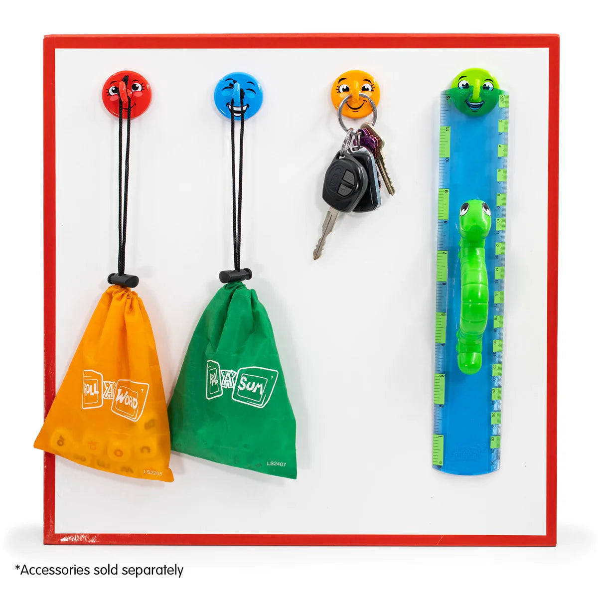 Happy Hooks – Super-Strong Magnetic Hooks for Classroom & Home (Set of 4)