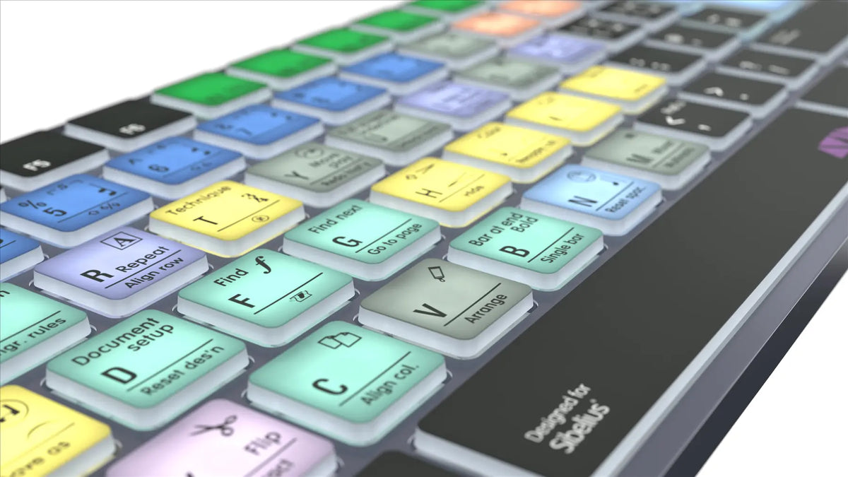 Avid Computer Keybopard Logickeyboard Avid Sibelius TITAN PC UK Keyboard - The Dyslexia Shop