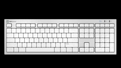 Logickeyboard Braille ALBA Slimline Keyboard for Mac | The Dyslexia Shop