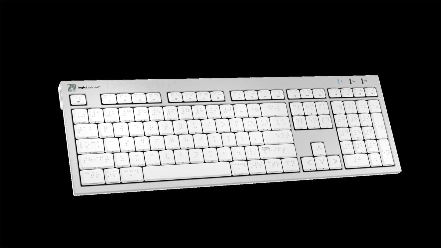 Logickeyboard Braille ALBA Slimline Keyboard for Mac | The Dyslexia Shop