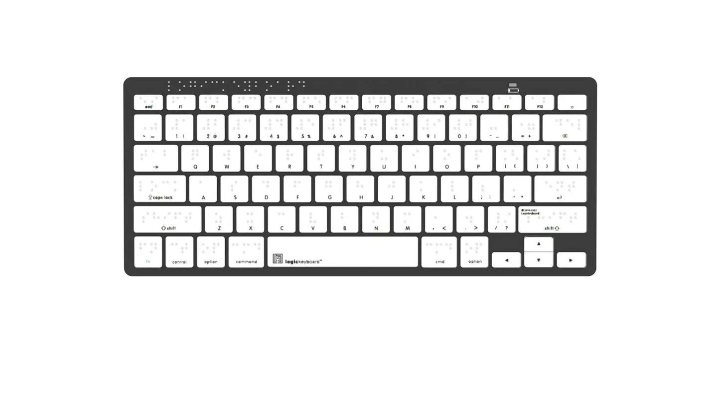 Logickeyboard Braille Mini Bluetooth Keyboard for Mac | The Dyslexia Shop
