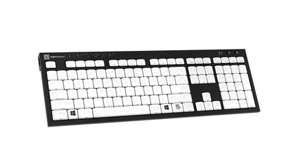Logickeyboard Braille NERO Slimline Keyboard for Windows PC | The Dyslexia Shop