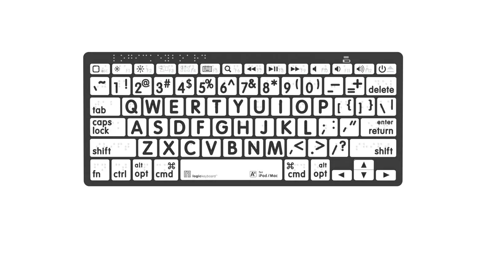 Logickeyboard Braille and Large Print Mini Bluetooth Keyboard for Mac | The Dyslexia Shop