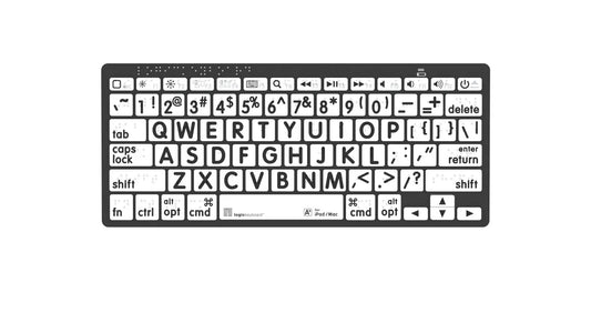 Logickeyboard Braille and Large Print Mini Bluetooth Keyboard for Mac | The Dyslexia Shop