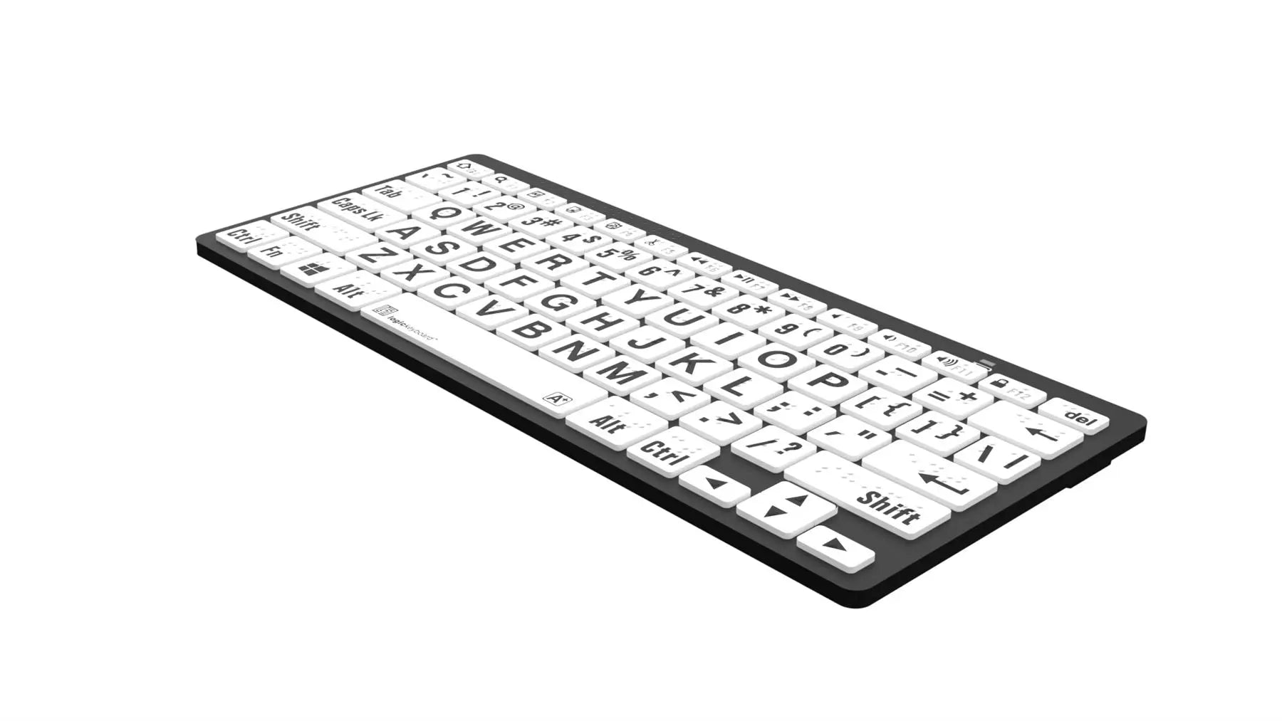 Logickeyboard Braille and Large Print Mini Bluetooth Keyboard for Windows PC | The Dyslexia Shop