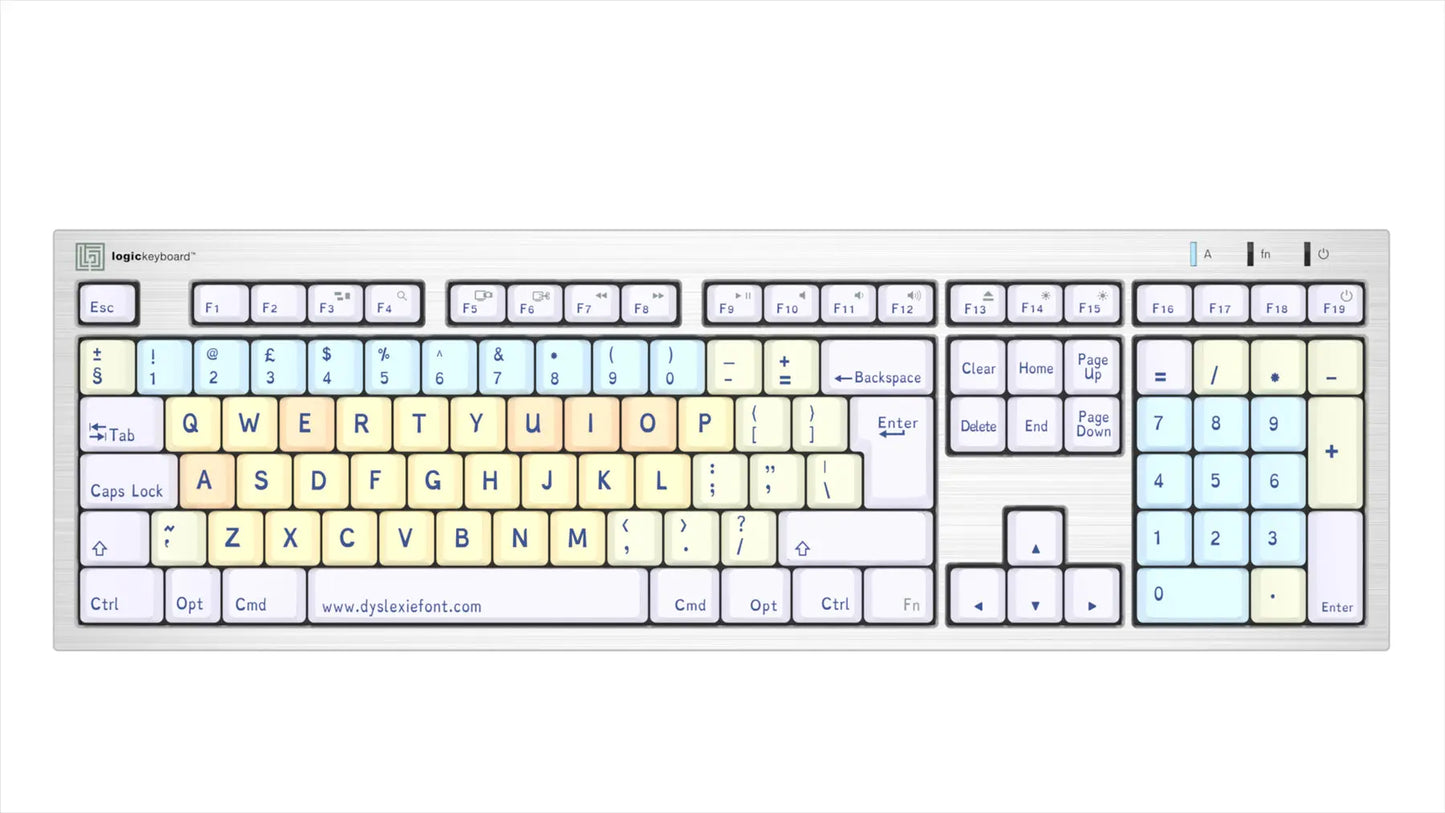 Logickeyboard Dyslexie Keyboard ALBA Mac UK | The Dyslexia Shop