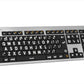 Logickeyboard Large Print ALBA MAC White on Black UK Keyboard | The Dyslexia Shop