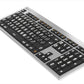 Logickeyboard Large Print ALBA MAC White on Black UK Keyboard | The Dyslexia Shop