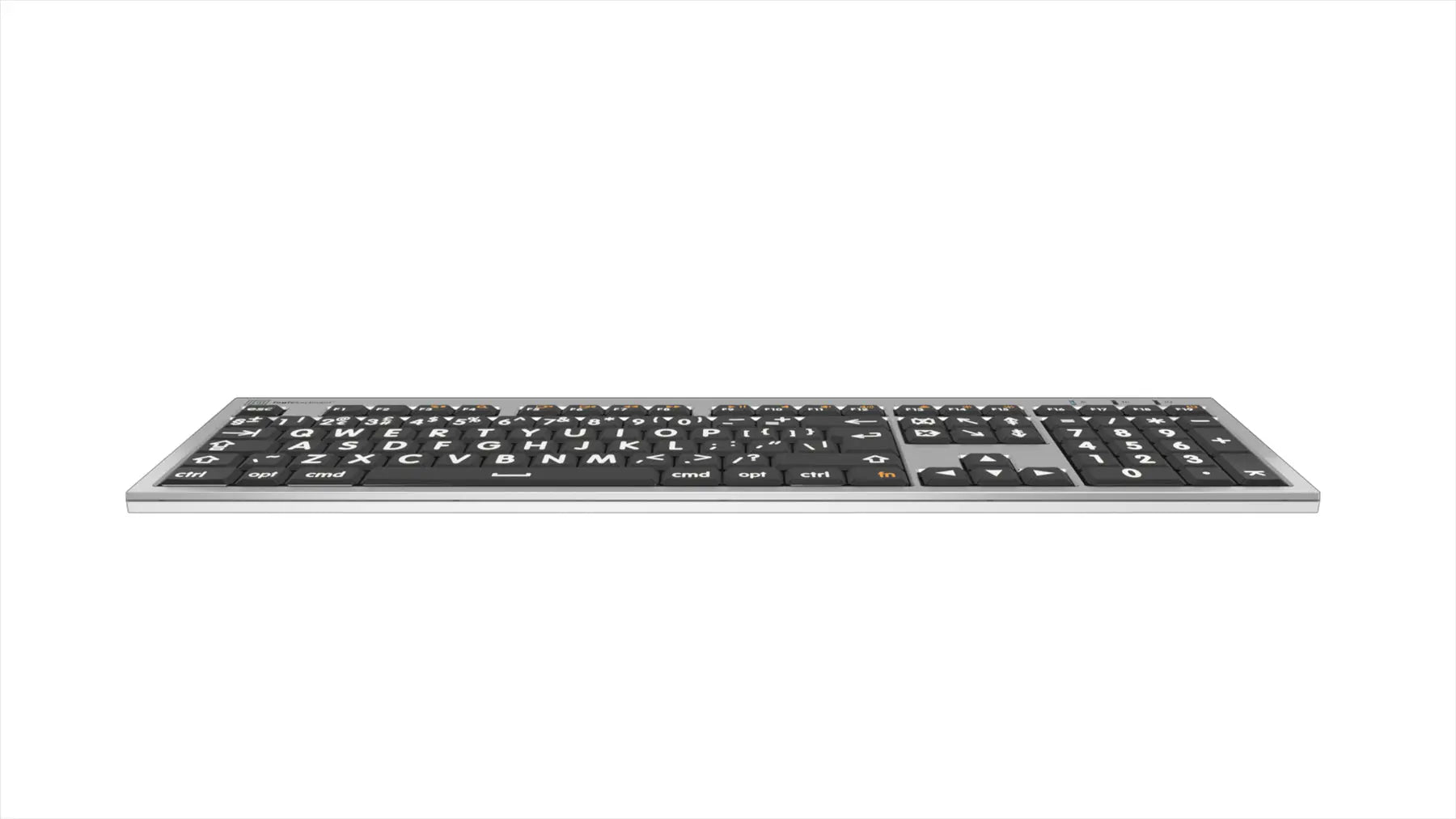 Logickeyboard Large Print ALBA MAC White on Black UK Keyboard | The Dyslexia Shop