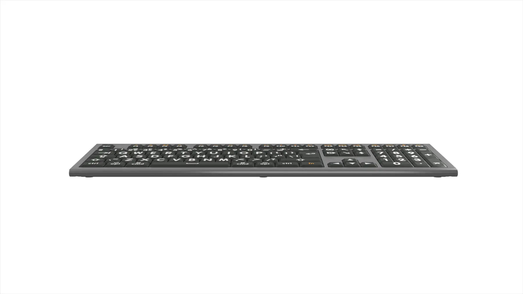 Logickeyboard XLPrint ASTRA2 MAC White on Black UK Keyboard | The Dyslexia Shop