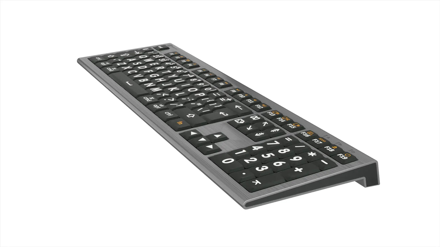 Logickeyboard XLPrint ASTRA2 MAC White on Black UK Keyboard | The Dyslexia Shop