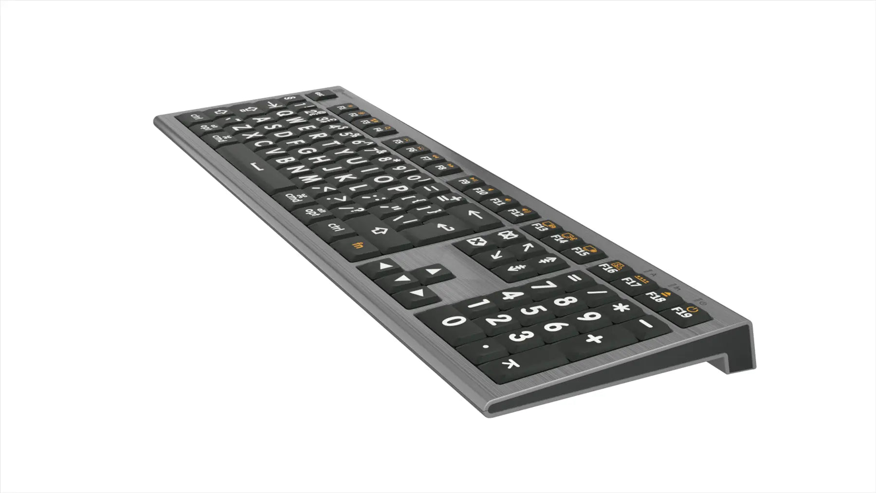 Logickeyboard XLPrint ASTRA2 MAC White on Black UK Keyboard | The Dyslexia Shop