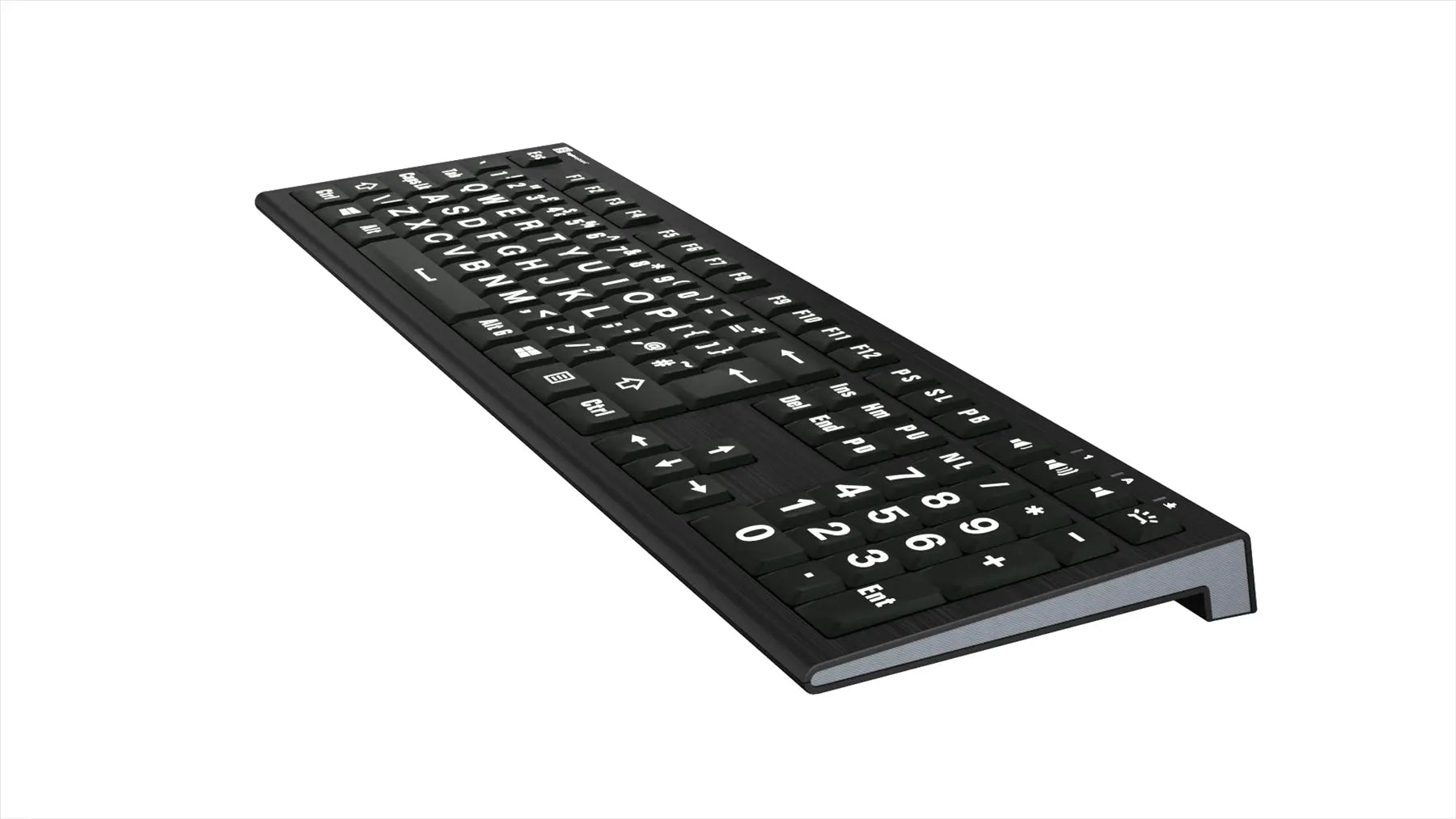 Logickeyboard XLPrint ASTRA2 PC White on Black UK Keyboard | The Dyslexia Shop