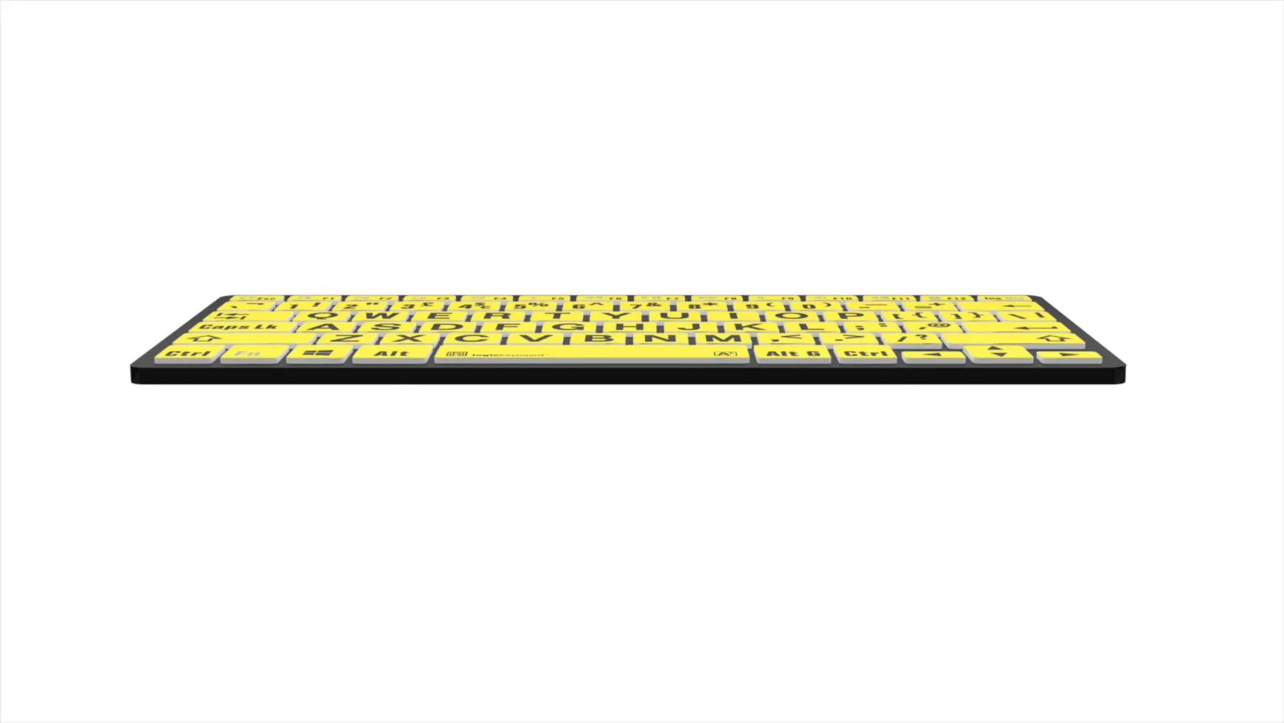 Logickeyboard XLPrint Bluetooth Black on Yellow MAC UK Keyboard | The Dyslexia Shop