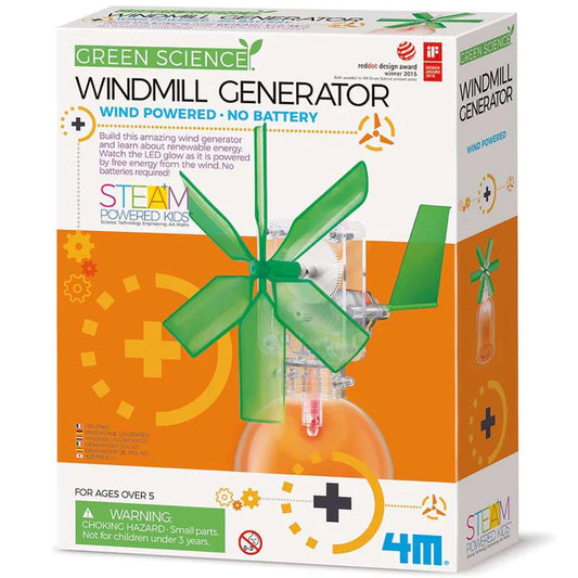 4M Green Science Windmill Generator Kit - Wind Power STEM Toy 5+