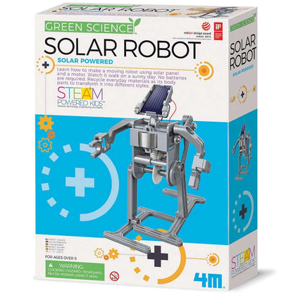 4M Green Science Solar Robot Kit - Solar Powered STEM Toy 5+