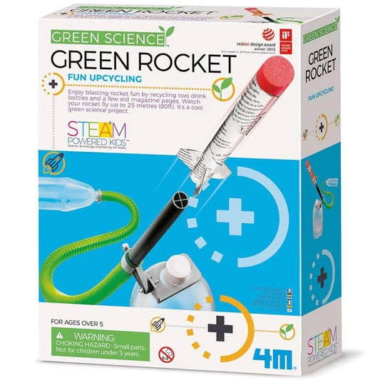 4M Green Science Green Rocket Kit - Physics STEM Toy 5+