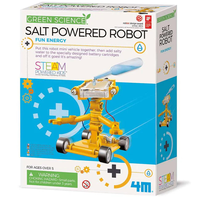 4M Green Science Salt-Powered Robot Kit - STEM Toy Age 5+