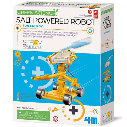 4M Green Science Salt-Powered Robot Kit - STEM Toy Age 5+