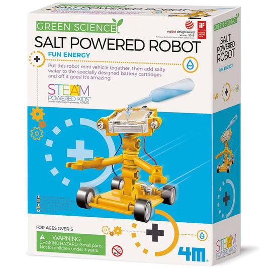 4M Green Science Salt-Powered Robot Kit - STEM Toy Age 5+