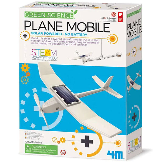 4M Green Science Plane Mobile - Solar Powered STEM Model 5+