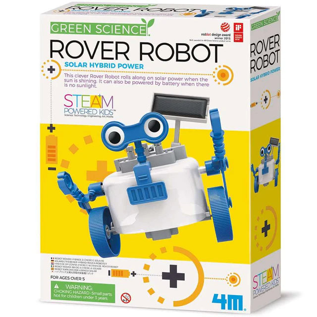 4M Green Science Rover Robot - Solar Powered STEM Toy 5+