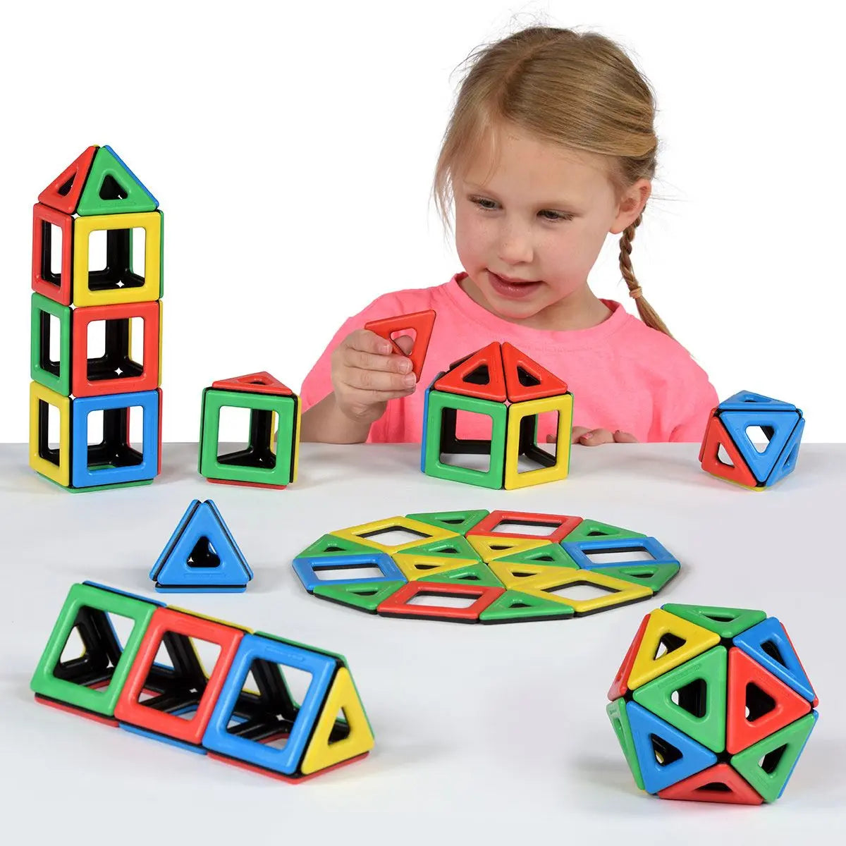 Magnetic Polydron Class Set – 96-Piece Educational Construction Kit ...