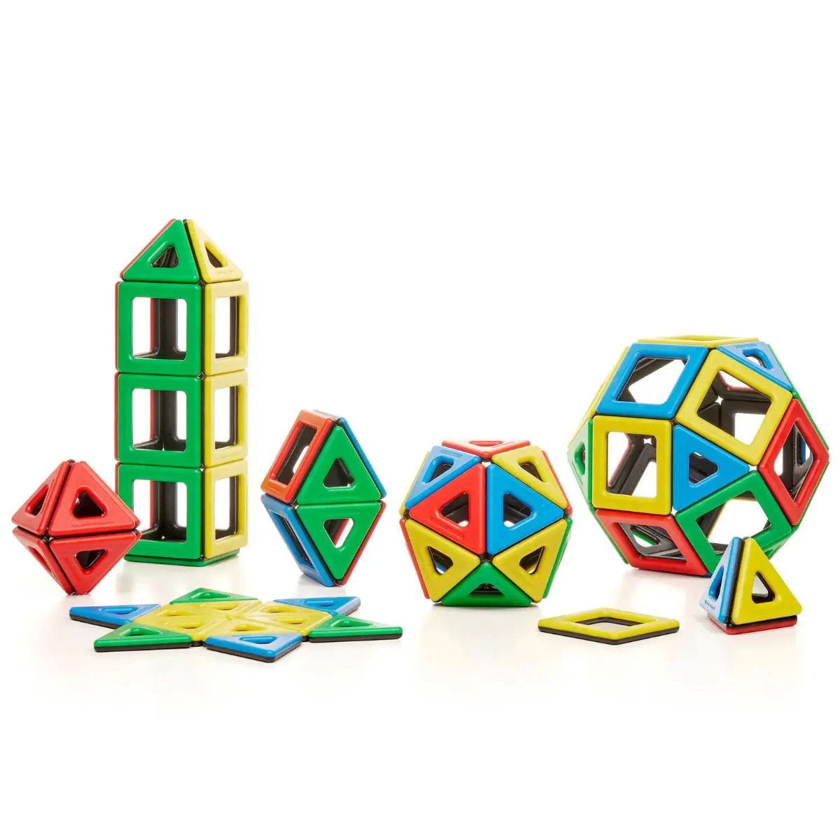 Polydro Magnetic Polydron Class Set – 96-Piece Educational Construction Kit ...