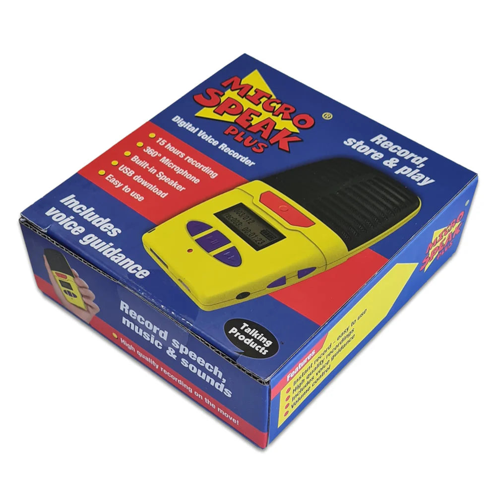 Micro-Speak Plus 1GB Yellow Voice Recorder for Dyslexia, ADHD and SEND