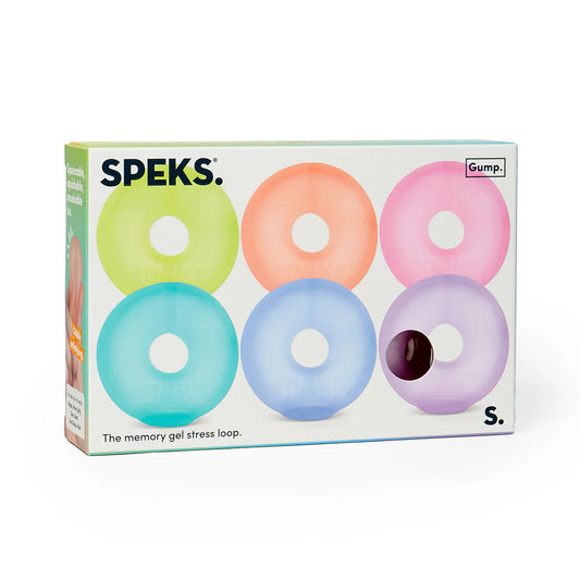 Speks. Mini Gump Loop Multi Colour 6 Pack - The Memory Gel Stress Loop
