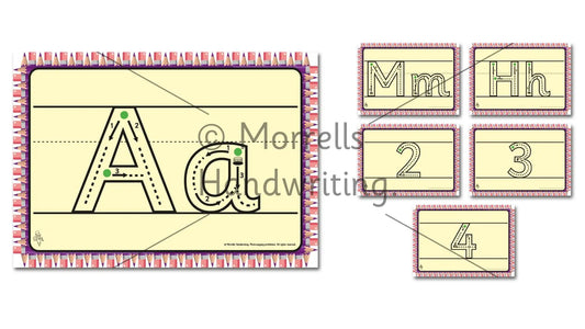 Morrells Alphabet and Number Formation Instruction Wall Cards | The Dyslexia Shop