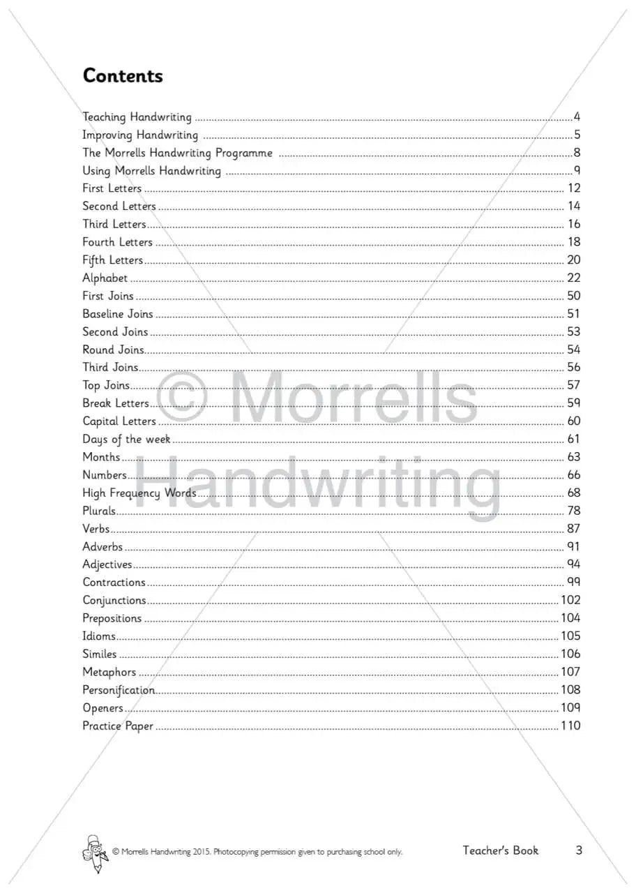 Morrells Handwriting Teacher’s Book | The Dyslexia Shop