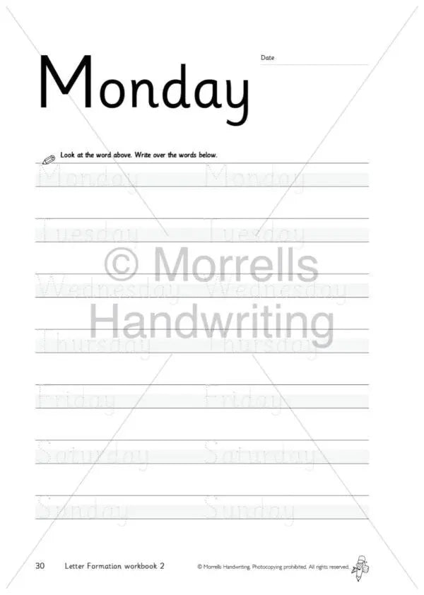 Morrells Letter Formation 2 Words | The Dyslexia Shop