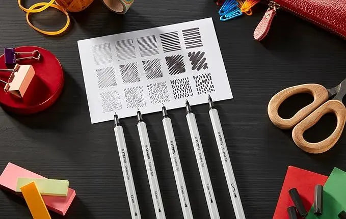 Multi-Tip Pen Set - STABILO Creative Tips - ARTY - Pack of 10 - Black and Light Grey | The Dyslex...