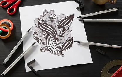 Multi-Tip Pen Set - STABILO Creative Tips - ARTY - Pack of 5 - Black | The Dyslexia Shop