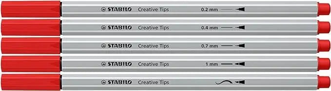 Multi-Tip Pen Set - STABILO Creative Tips - ARTY - Tin of 30 - CLASSIC - Assorted Colours | The D...