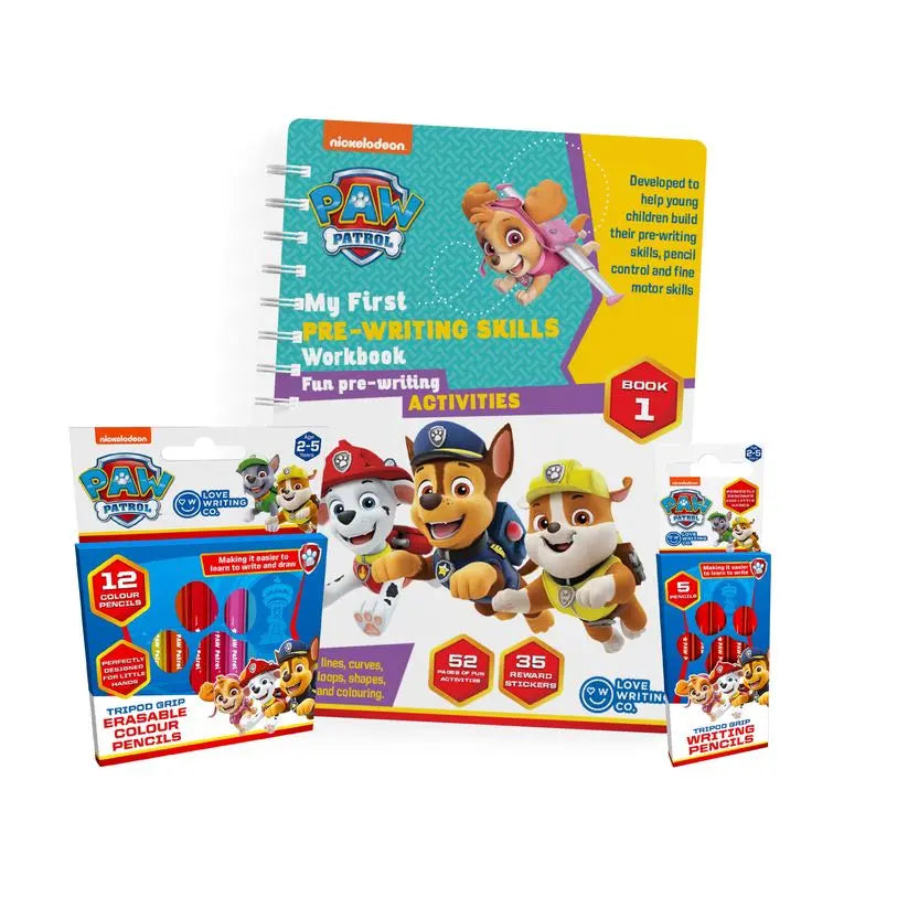 My First PAW PATROL Pre-Writing Skills Bundle | First Writing Steps Ages 2+ | The Dyslexia Shop