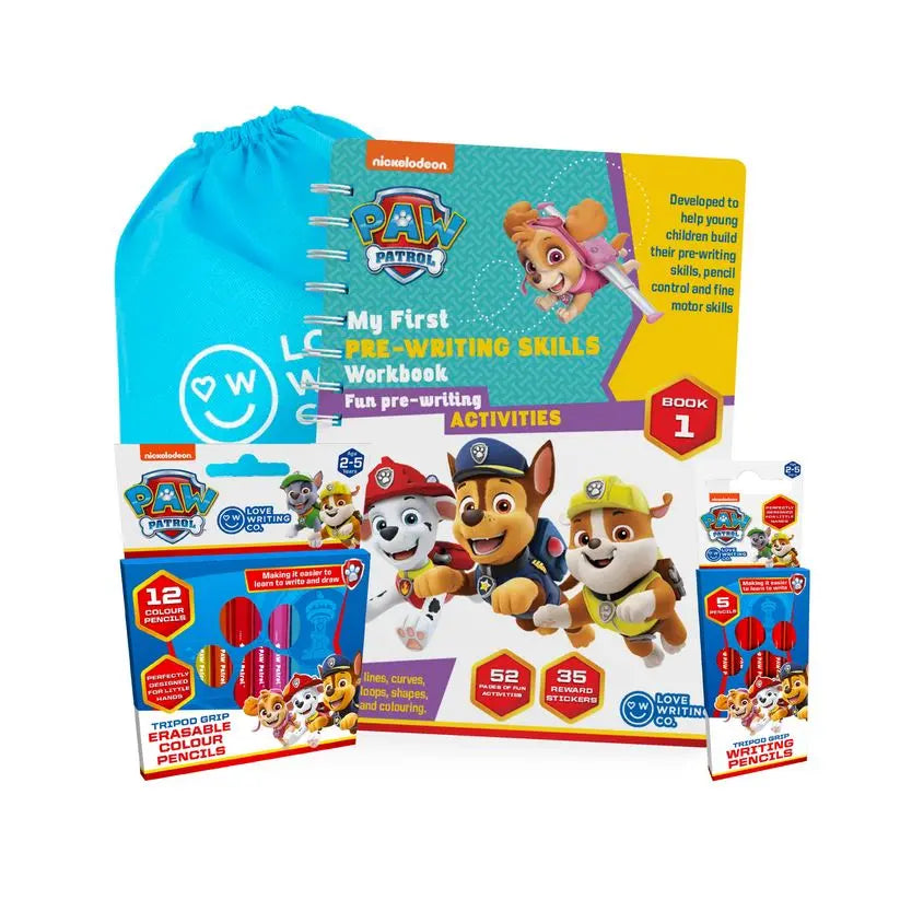 My First PAW PATROL Pre-Writing Skills Bundle | First Writing Steps Ages 2+ | The Dyslexia Shop