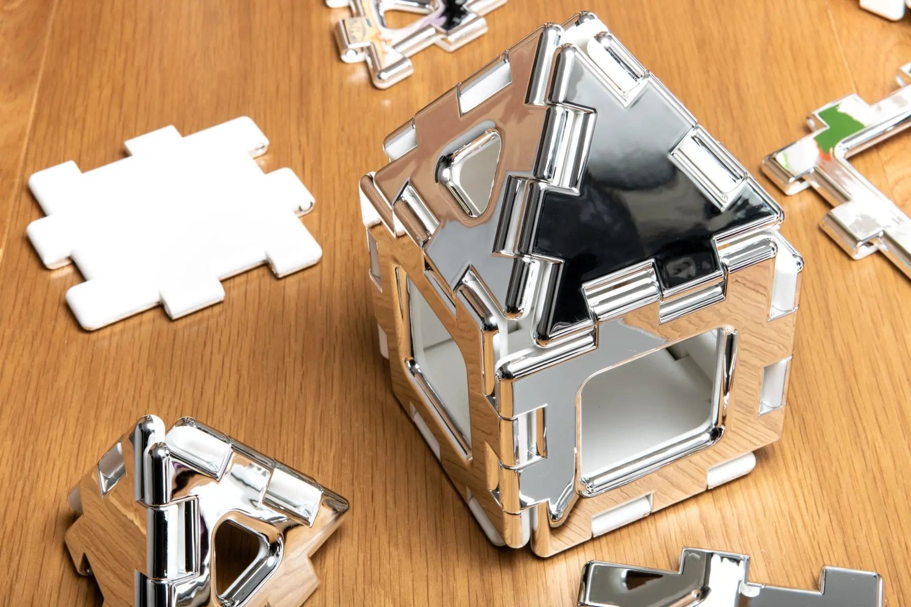 My First Polydron Mirrored Set – 16-Piece Reflective Construction Kit for Early Learners | The Dyslexia Shop