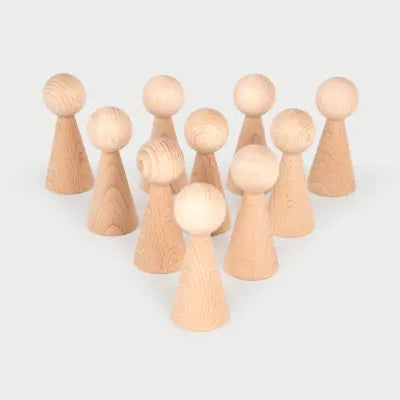 Natural Wooden Figures - Pk10 | The Dyslexia Shop