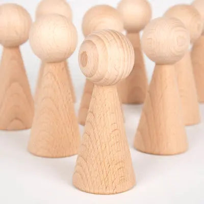 Natural Wooden Figures - Pk10 | The Dyslexia Shop