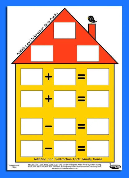 Number Facts House – Addition and Subtraction (Small) | The Dyslexia Shop