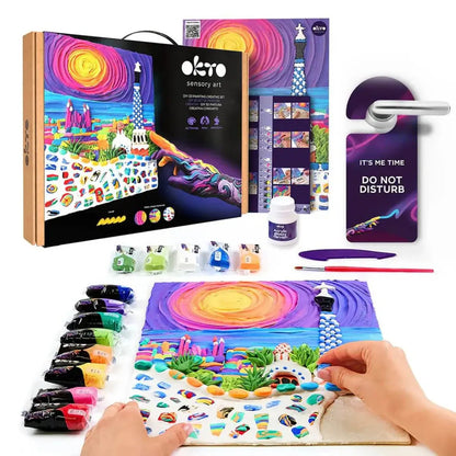 OKTO Air Dry Clay 3D Sensory Art Canvas – Travel Edition | The Dyslexia Shop