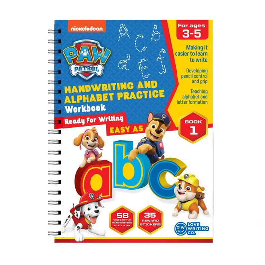 PAW PATROL Learn To Write The Alphabet Activity Book Ages 2-5 | The Dyslexia Shop