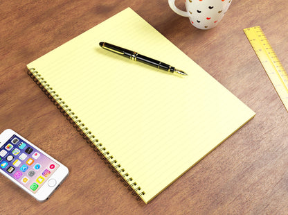 Silvine Luxpad Hardback Tinted Yellow Notebook (120 Pages)