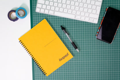Silvine Luxpad Hardback Tinted Yellow Notebook (120 Pages)