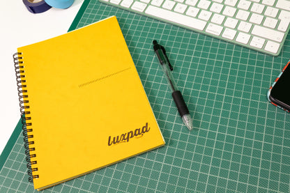 Silvine Luxpad Hardback Tinted Yellow Notebook (120 Pages)
