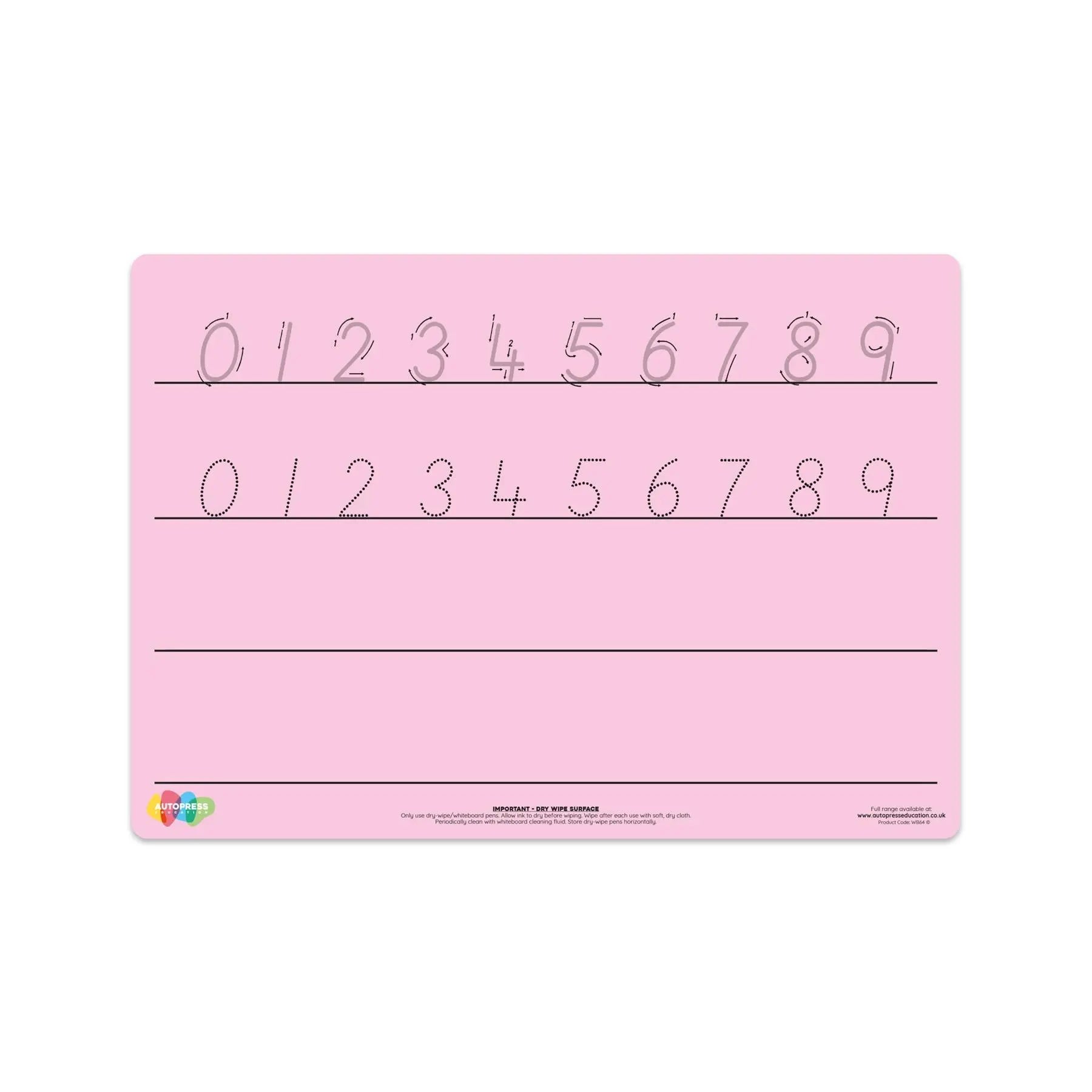 Pink Tinted Number Formation Mat | The Dyslexia Shop