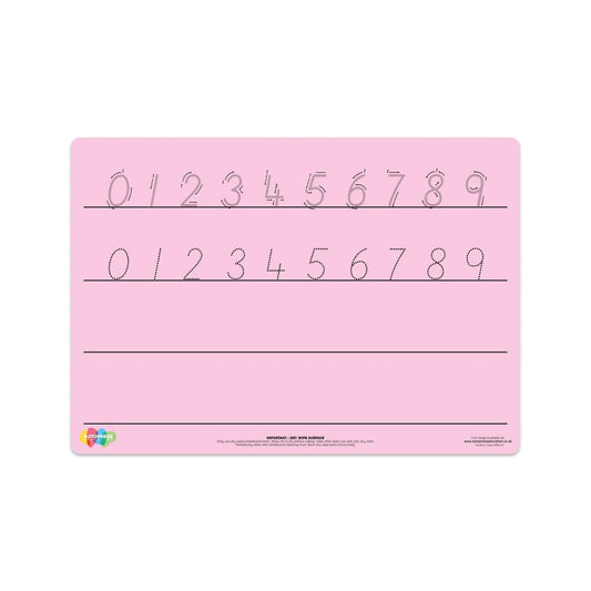 Pink Tinted Number Formation Mat | The Dyslexia Shop